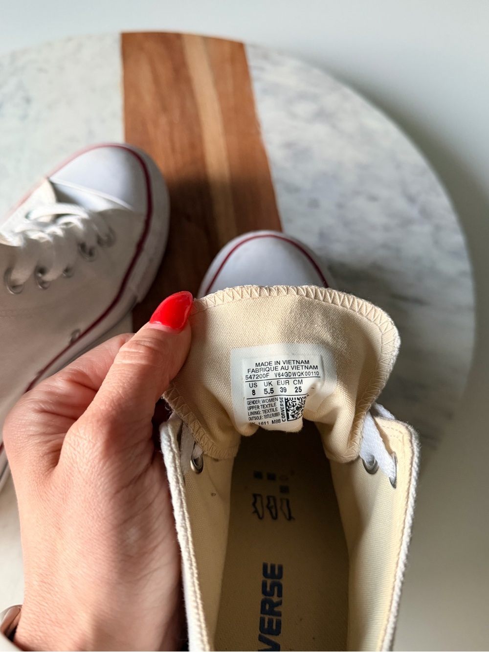 Converse Canvas Wedge High-Top Sneakers - Picture 8 of 8